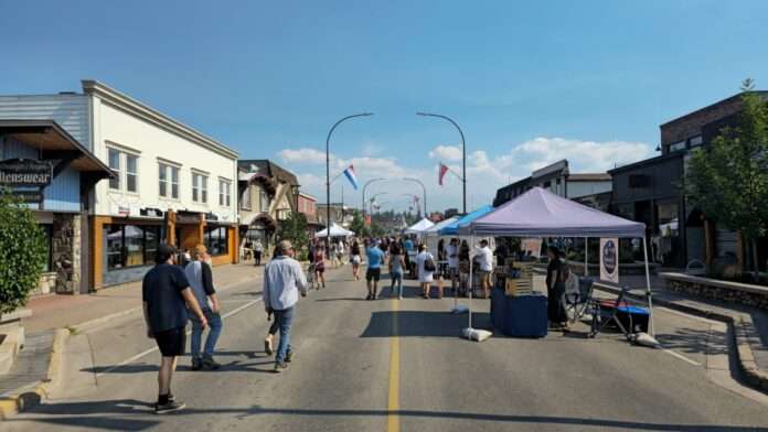 Photo of a street festival in Smithers, B.C.
