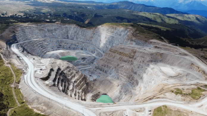 Aerial photo of Red Chris mine