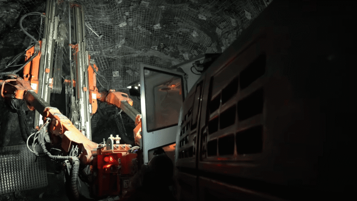 Photo of machinery inside Red Chris mine