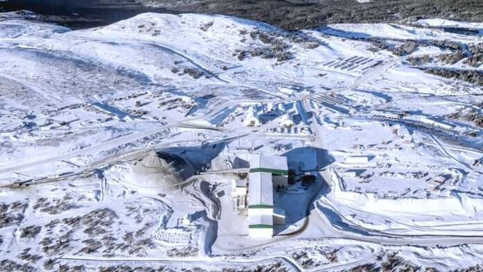 Aerial photo of Red Chris mine