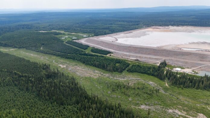 Aerial photo of Mount Polley mine