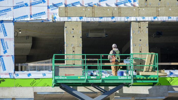 Photo of worker at construction site