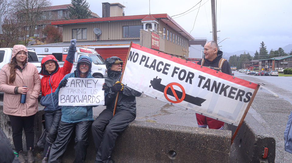 Anti-oil tanker protesters in Prince Rupert
