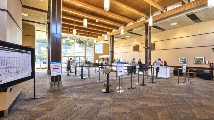 North Lobby of the Penticton Trade And Convention Centre.