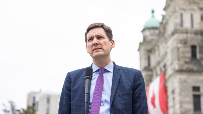 Premier David Eby speaking outside the B.C. legislature, June 17, 2025. | B.C. Government photo