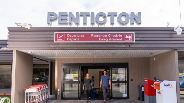 The departure entrance at the Penticton Regional Airport. Photo Courtesy of the Penticton Regional Airport.